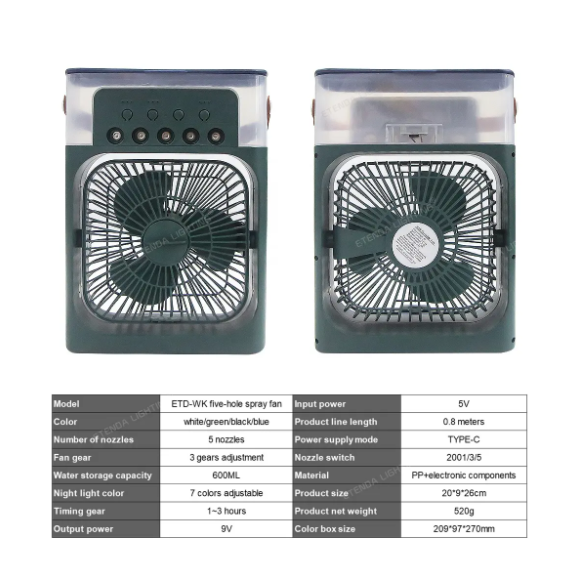 Portable Spray Humidification Fan